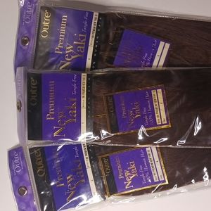Outre Premium New Yaki 18" Color 4 (Pack of 3) Hair Extensions Real HH
